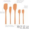 imageTovolo 5Piece Spatula Silicone Utensil Set Light Aqua Spatula Spoonula Jar Scraper Mini Spatula and Mini Spoonula 1000292Apricot
