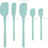 imageTovolo 5Piece Spatula Silicone Utensil Set Light Aqua Spatula Spoonula Jar Scraper Mini Spatula and Mini Spoonula 1000292Light Aqua