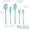 imageTovolo 5Piece Spatula Silicone Utensil Set Light Aqua Spatula Spoonula Jar Scraper Mini Spatula and Mini Spoonula 1000292Light Aqua