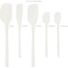 imageTovolo 5Piece Spatula Silicone Utensil Set Light Aqua Spatula Spoonula Jar Scraper Mini Spatula and Mini Spoonula 1000292White