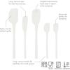 imageTovolo 5Piece Spatula Silicone Utensil Set Light Aqua Spatula Spoonula Jar Scraper Mini Spatula and Mini Spoonula 1000292White