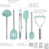 imageTovolo 6Piece Premium Silicone Utensil Set Light Aqua Essential Kitchen Tools  Sturdy Utensils for Home Apartment or College DormsAqua