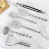 imageTovolo 6Piece Premium Silicone Utensil Set Light Aqua Essential Kitchen Tools  Sturdy Utensils for Home Apartment or College DormsOyster Gray