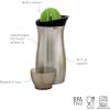 imageTovolo Cocktail Shaker Stainless Steel 24 oz  BuiltIn Citrus Reamer Strainer ampamp Jigger  Gadget for Bar Cart Bartending Home Bar Mixology Kitchen ampamp Gifting