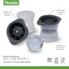 imageTovolo Craft Ice Molds  Golf Ball Shaped Ice Spheres for Whiskey Bourbon Cocktails Gifts ampamp More  Pack of 2 Stackable Sports Molds with LeakResistant Lids BPAFree Silicone DishwasherSafeSoccer