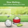 imageTovolo Craft Ice Molds  Golf Ball Shaped Ice Spheres for Whiskey Bourbon Cocktails Gifts ampamp More  Pack of 2 Stackable Sports Molds with LeakResistant Lids BPAFree Silicone DishwasherSafeSoccer