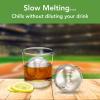 imageTovolo Craft Ice Molds  Golf Ball Shaped Ice Spheres for Whiskey Bourbon Cocktails Gifts ampamp More  Pack of 2 Stackable Sports Molds with LeakResistant Lids BPAFree Silicone DishwasherSafeBaseball