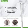 imageTovolo Danish Sturdy Wire Batter Blender for Cooking Bread Baking Accessory Easy to Clean Stainless Steel 12quot Dough Whisk Silver10 Ball Whisk