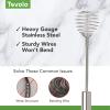 imageTovolo Danish Sturdy Wire Batter Blender for Cooking Bread Baking Accessory Easy to Clean Stainless Steel 12quot Dough Whisk Silver10 Galaxy Coil Whisk