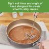 imageTovolo Danish Sturdy Wire Batter Blender for Cooking Bread Baking Accessory Easy to Clean Stainless Steel 12quot Dough Whisk Silver10 Spiral Whisk