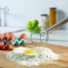 imageTovolo Danish Sturdy Wire Batter Blender for Cooking Bread Baking Accessory Easy to Clean Stainless Steel 12quot Dough Whisk Silver12 Dough Whisk