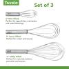 imageTovolo Danish Sturdy Wire Batter Blender for Cooking Bread Baking Accessory Easy to Clean Stainless Steel 12quot Dough Whisk SilverAssortment Bundle Set of 5