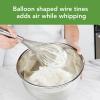 imageTovolo Danish Sturdy Wire Batter Blender for Cooking Bread Baking Accessory Easy to Clean Stainless Steel 12quot Dough Whisk SilverWhip Bundle Set of 2