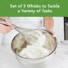 imageTovolo Danish Sturdy Wire Batter Blender for Cooking Bread Baking Accessory Easy to Clean Stainless Steel 12quot Dough Whisk SilverWhip Bundle Set of 3