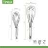 imageTovolo Danish Sturdy Wire Batter Blender for Cooking Bread Baking Accessory Easy to Clean Stainless Steel 12quot Dough Whisk SilverWhip Bundle Set of 2