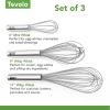 imageTovolo Danish Sturdy Wire Batter Blender for Cooking Bread Baking Accessory Easy to Clean Stainless Steel 12quot Dough Whisk SilverWhip Bundle Set of 3