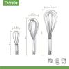 imageTovolo Danish Sturdy Wire Batter Blender for Cooking Bread Baking Accessory Easy to Clean Stainless Steel 12quot Dough Whisk SilverWhip Bundle Set of 3
