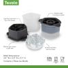 imageTovolo Faceted Heart Ice Molds Set of 2  Large Ice Heart Mold Ideal for Whiskey Cocktails ampamp Any Cold Beverage  OdorFree Freezer Storage DishwasherSafeRose