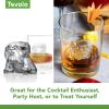 imageTovolo Faceted Heart Ice Molds Set of 2  Large Ice Heart Mold Ideal for Whiskey Cocktails ampamp Any Cold Beverage  OdorFree Freezer Storage DishwasherSafeBulldog