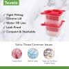 imageTovolo Faceted Heart Ice Molds Set of 2  Large Ice Heart Mold Ideal for Whiskey Cocktails ampamp Any Cold Beverage  OdorFree Freezer Storage DishwasherSafeHeart