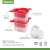 imageTovolo Faceted Heart Ice Molds Set of 2  Large Ice Heart Mold Ideal for Whiskey Cocktails ampamp Any Cold Beverage  OdorFree Freezer Storage DishwasherSafeHeart
