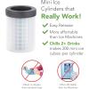 imageTovolo Mini Ice Cylinder Set of 2  Easy Squeeze and Release Mini Ice BPAFree Silicone 200 Mini Cubes Each Leak Proof Dishwasher Safe Compact Design for Freezer StorageMini Ice Cylinder
