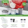 imageTovolo Mini Ice Cylinder Set of 2  Easy Squeeze and Release Mini Ice BPAFree Silicone 200 Mini Cubes Each Leak Proof Dishwasher Safe Compact Design for Freezer StorageMini Ice Cylinder