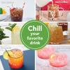 imageTovolo Mini Ice Cylinder Set of 2  Easy Squeeze and Release Mini Ice BPAFree Silicone 200 Mini Cubes Each Leak Proof Dishwasher Safe Compact Design for Freezer StorageMini Ice Cylinder