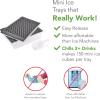 imageTovolo Mini Ice Cylinder Set of 2  Easy Squeeze and Release Mini Ice BPAFree Silicone 200 Mini Cubes Each Leak Proof Dishwasher Safe Compact Design for Freezer StorageMini Ice Tray