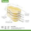 imageTovolo Silicone Popsicle Molds with Sticks 4Pack Dino  Reusable Ice Pop Molds for Homemade Flavored Ice Pops ampamp Frozen Snacks  Stackable Popsicle Maker with Lid Dishwasher Safe ampamp BPAFreePineapple