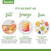 imageTovolo Silicone Popsicle Molds with Sticks 4Pack Dino  Reusable Ice Pop Molds for Homemade Flavored Ice Pops ampamp Frozen Snacks  Stackable Popsicle Maker with Lid Dishwasher Safe ampamp BPAFreeStar