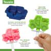 imageTovolo Silicone Popsicle Molds with Sticks 4Pack Dino  Reusable Ice Pop Molds for Homemade Flavored Ice Pops ampamp Frozen Snacks  Stackable Popsicle Maker with Lid Dishwasher Safe ampamp BPAFreeTruck