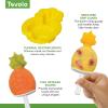 imageTovolo Silicone Popsicle Molds with Sticks 4Pack Dino  Reusable Ice Pop Molds for Homemade Flavored Ice Pops ampamp Frozen Snacks  Stackable Popsicle Maker with Lid Dishwasher Safe ampamp BPAFreePineapple