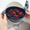 imageTovolo Soak N Strain 15 Quart Colander EasyPour Spout 2in1 Strainer ampamp Soaking Bowl Fruit Bowl ampamp Vegetable Wash BPAFree ampamp DishwasherSafe Deep IndigoDeep Indigo