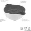 imageTovolo Soak N Strain 15 Quart Colander EasyPour Spout 2in1 Strainer ampamp Soaking Bowl Fruit Bowl ampamp Vegetable Wash BPAFree ampamp DishwasherSafe Deep IndigoCharcoal