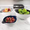 imageTovolo Soak N Strain 15 Quart Colander EasyPour Spout 2in1 Strainer ampamp Soaking Bowl Fruit Bowl ampamp Vegetable Wash BPAFree ampamp DishwasherSafe Deep IndigoAssorted