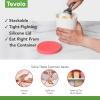 imageTovolo Sweet Treat Reusable Ice Cream Container for Homemade Ice Cream Raspberry  1 Quart Stackable Storage Tubs with Silicone Lids for Freezer  BPAFree ampamp DishwasherSafeRaspberry