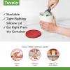 imageTovolo Sweet Treat Reusable Ice Cream Container for Homemade Ice Cream Raspberry  1 Quart Stackable Storage Tubs with Silicone Lids for Freezer  BPAFree ampamp DishwasherSafeCayenne