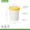 imageTovolo Sweet Treat Reusable Ice Cream Container for Homemade Ice Cream Raspberry  1 Quart Stackable Storage Tubs with Silicone Lids for Freezer  BPAFree ampamp DishwasherSafeLemon