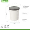 imageTovolo Sweet Treat Reusable Ice Cream Container for Homemade Ice Cream Raspberry  1 Quart Stackable Storage Tubs with Silicone Lids for Freezer  BPAFree ampamp DishwasherSafeCharcoal