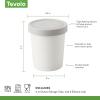 imageTovolo Sweet Treat Reusable Ice Cream Container for Homemade Ice Cream Raspberry  1 Quart Stackable Storage Tubs with Silicone Lids for Freezer  BPAFree ampamp DishwasherSafeWhite  Oyster Gray  Cayenne