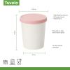 imageTovolo Sweet Treat Reusable Ice Cream Container for Homemade Ice Cream Raspberry  1 Quart Stackable Storage Tubs with Silicone Lids for Freezer  BPAFree ampamp DishwasherSafePink