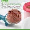 imageTovolo TiltUp Ice Cream Scoop White  NonSlip Grip Ice Cream Scooper with Footed Handle  Ice cream Scoop for Cookie Dough Gelato Sorbet ampamp Frozen Treats  Dishwasher Safe ampamp BPAFreeMarine Blue