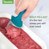 imageTovolo TiltUp Ice Cream Scoop White  NonSlip Grip Ice Cream Scooper with Footed Handle  Ice cream Scoop for Cookie Dough Gelato Sorbet ampamp Frozen Treats  Dishwasher Safe ampamp BPAFreeMarine Blue