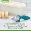 imageTovolo TiltUp Ice Cream Scoop White  NonSlip Grip Ice Cream Scooper with Footed Handle  Ice cream Scoop for Cookie Dough Gelato Sorbet ampamp Frozen Treats  Dishwasher Safe ampamp BPAFreeMarine Blue