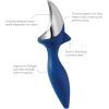 imageTovolo TiltUp Ice Cream Scoop White  NonSlip Grip Ice Cream Scooper with Footed Handle  Ice cream Scoop for Cookie Dough Gelato Sorbet ampamp Frozen Treats  Dishwasher Safe ampamp BPAFreeStratus Blue