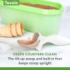 imageTovolo TiltUp Ice Cream Scoop White  NonSlip Grip Ice Cream Scooper with Footed Handle  Ice cream Scoop for Cookie Dough Gelato Sorbet ampamp Frozen Treats  Dishwasher Safe ampamp BPAFreeWhite