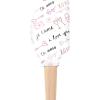 imageTovolo Wild Flowers Spatulart Spatula Kitchen Utensil for Food and Meal Prep Baking Mixing Turning and MoreLove Script