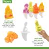 imageTovolo Zoo Crew Pop Molds Set of 4  Reusable MessFree Silicone Popsicle Molds with Sticks and DripGuards for Easy Homemade SnacksDino