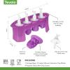 imageTovolo Zoo Crew Pop Molds Set of 4  Reusable MessFree Silicone Popsicle Molds with Sticks and DripGuards for Easy Homemade SnacksMermaid